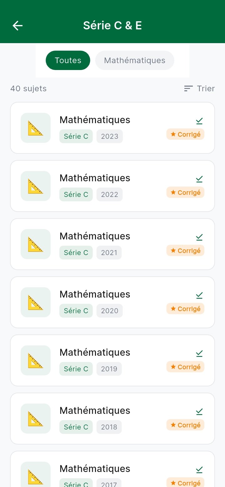 Liste des sujets par année